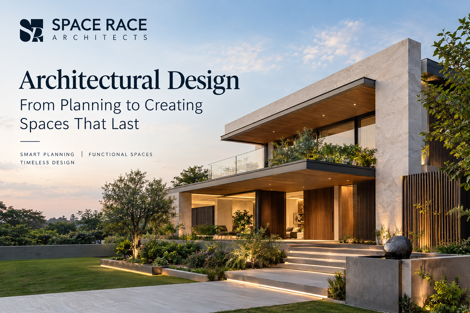 Architectural design planning for a modern luxury home by Space Race Architects