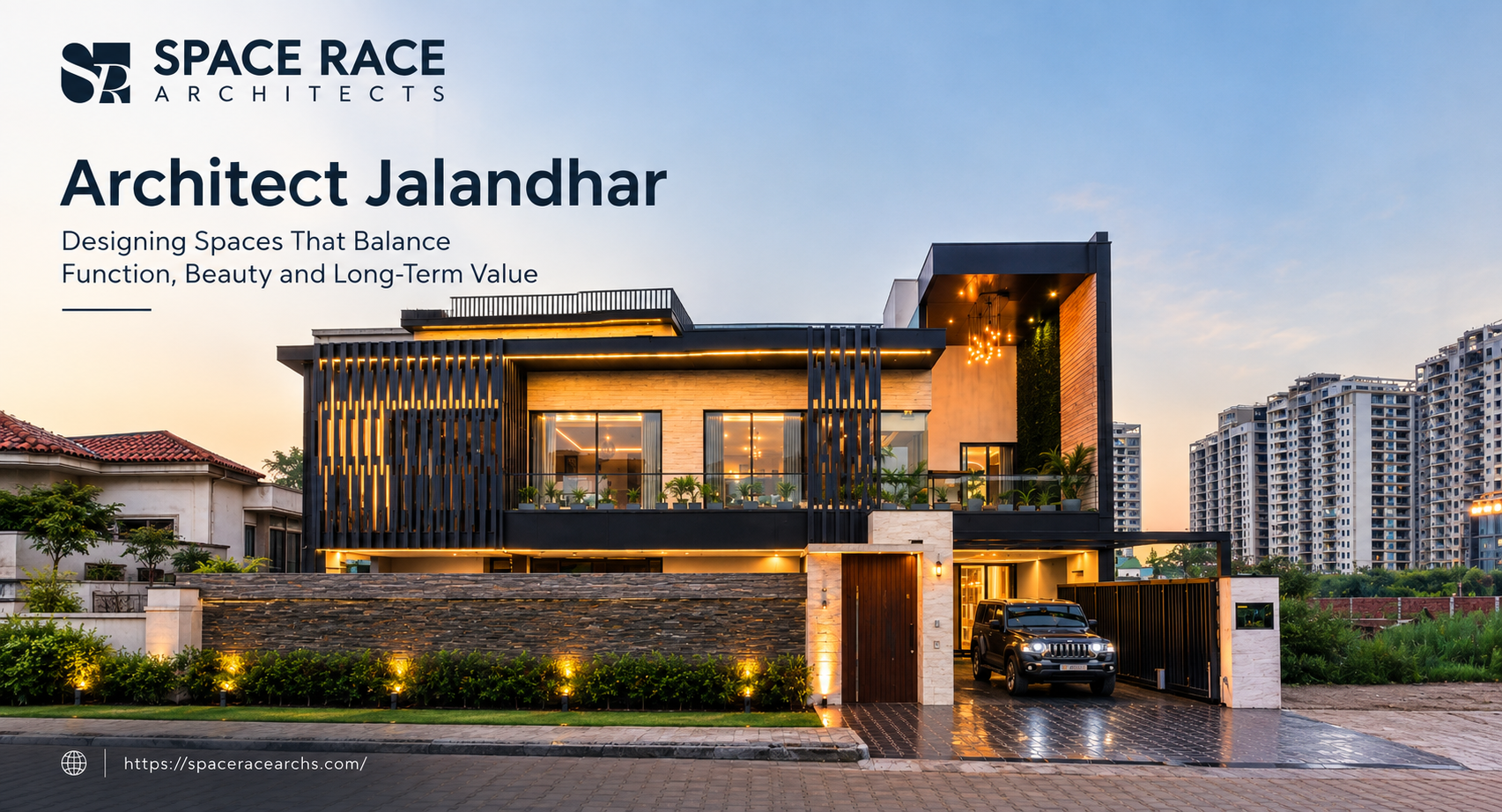 Architect Jalandhar – Modern Residential Architecture by Space Race Architects